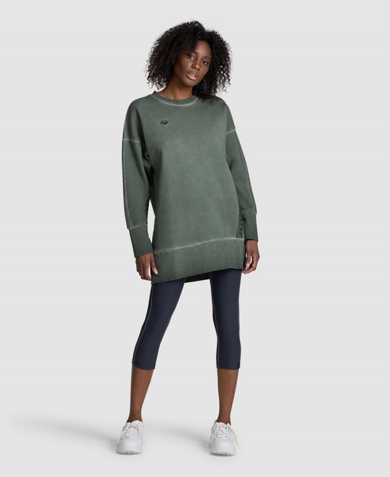 Vert Olive Sweatshirt Arena Icons Oversized Crewneck - JPO-0038952