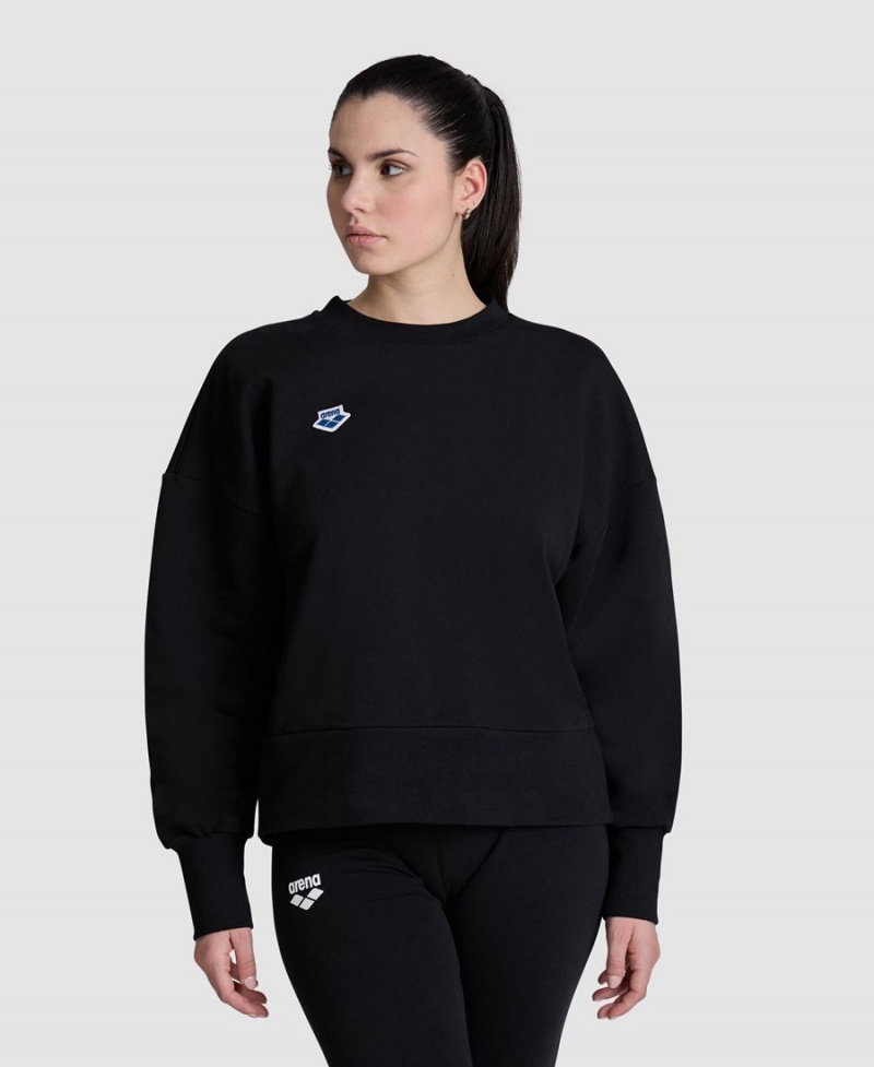 Noir Sweatshirt Arena Oversized Crew Neck - VYV-4430591