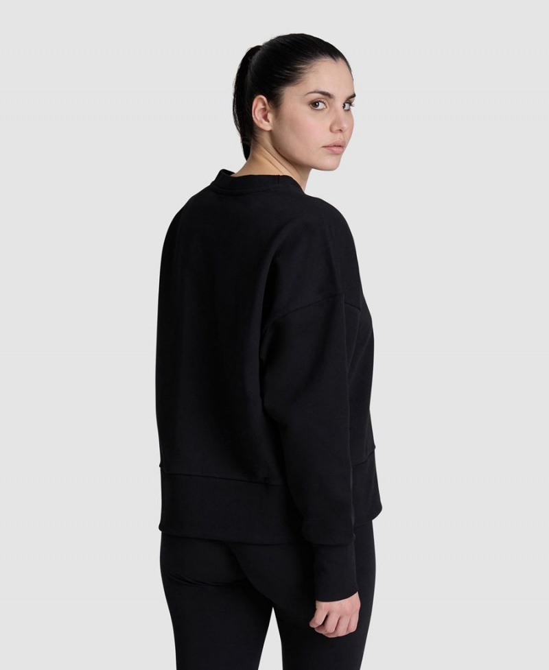 Noir Sweatshirt Arena Oversized Crew Neck - VYV-4430591