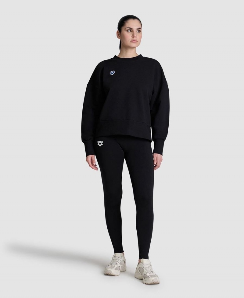 Noir Sweatshirt Arena Oversized Crew Neck - VYV-4430591