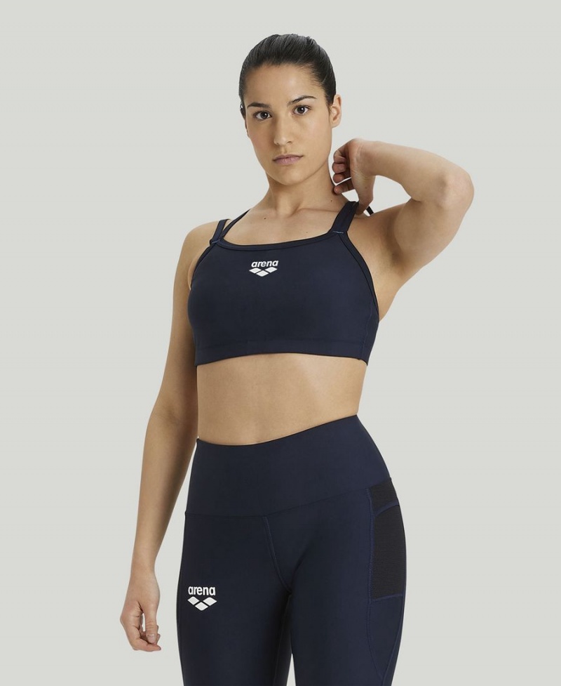 Bleu Marine Soutien Gorge Sport Arena Solid - PNB-9634195