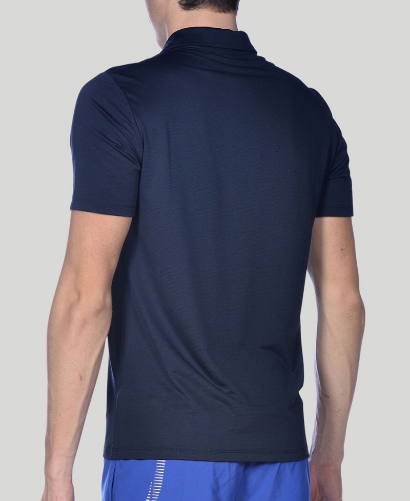 Bleu Marine Polo Arena Team Line Tech Corta Sleeve - RZV-4490910