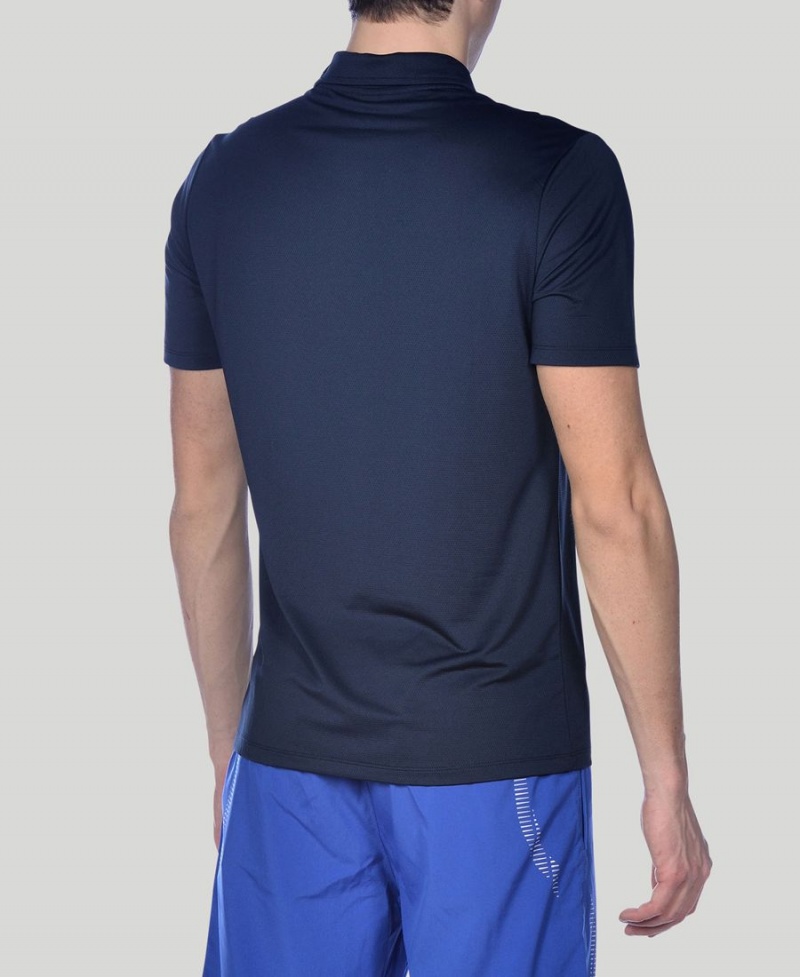 Bleu Marine Polo Arena Team Line Tech Corta Sleeve - RZV-4490910