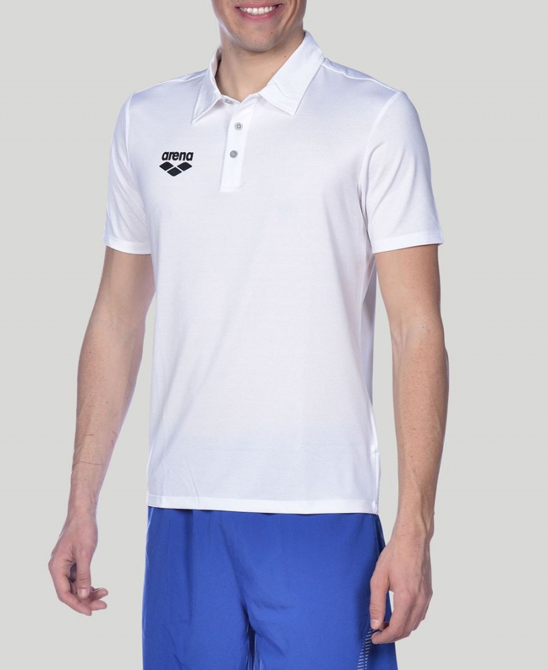 Blanche Polo Arena Team Line Tech Corta Sleeve - VEU-7458248