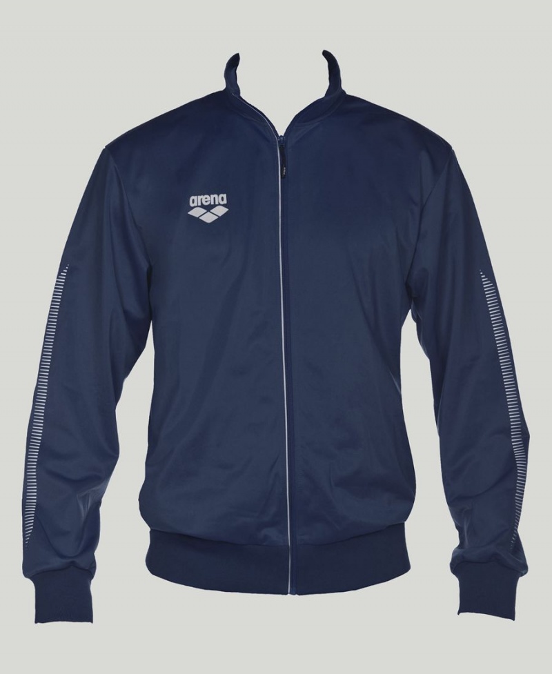 Bleu Marine Veste Arena Team Line Tricoté Poly - OOE-7136154