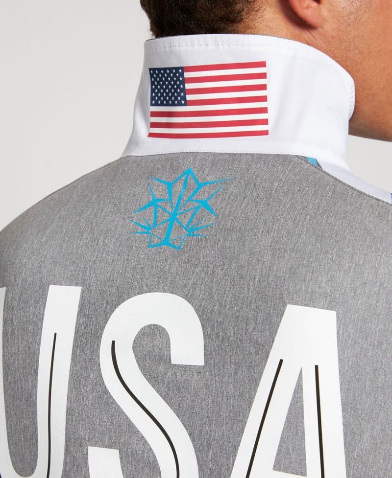 Grise Blanche Veste Arena USA Swimming Team Kit OG Demin Warm Up - AYY-2713252