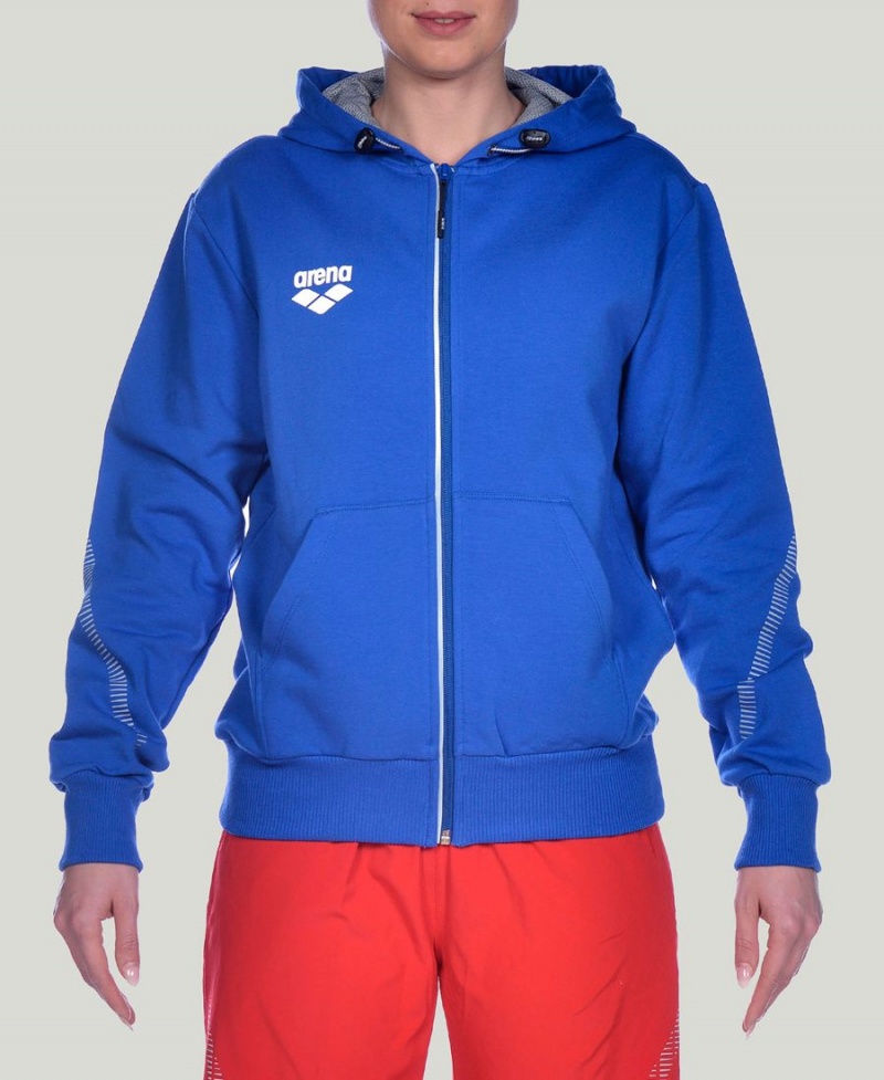 Bleu Veste Arena Team Line Encapuchonné - BAM-1862953