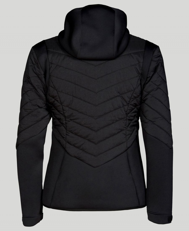 Noir Veste Arena Encapuchonné Half-Matelassé - FDM-5711446