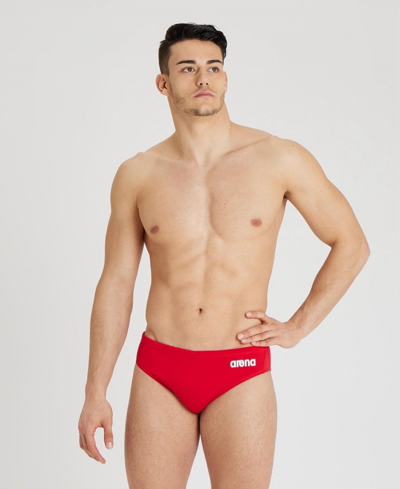 Rouge Slip de Bain Arena Team Solid D'eau Polo - WSA-0497940