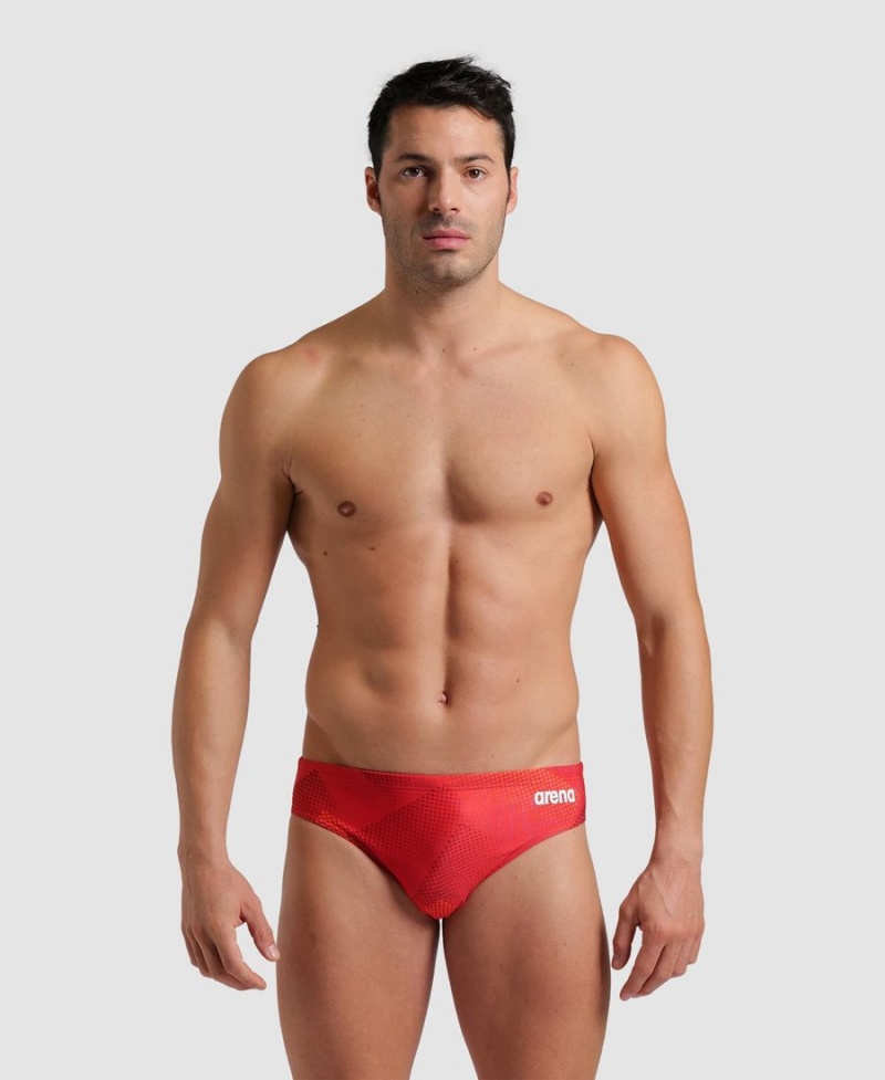 Rouge Slip de Bain Arena Halftone - ELZ-8346106