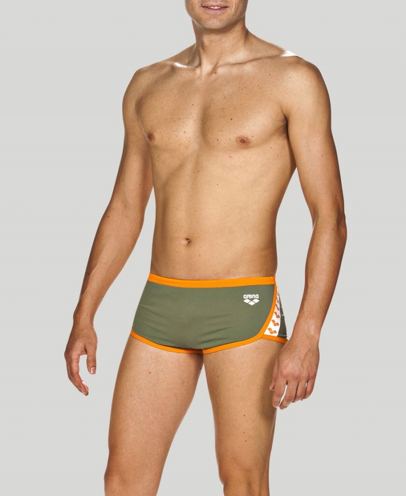 Vert Orange Slip de Bain Arena Team Stripe Square - JZA-7058362