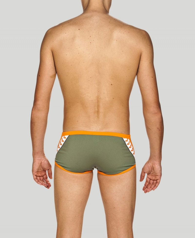 Vert Orange Slip de Bain Arena Team Stripe Square - JZA-7058362