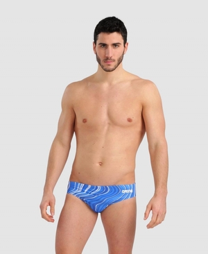 Bleu Multicolore Slip de Bain Arena Marbled - IAI-3601217