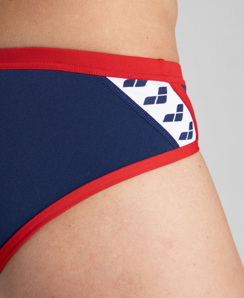 Bleu Marine Rouge Slip de Bain Arena Team Stripe - LKX-3806322