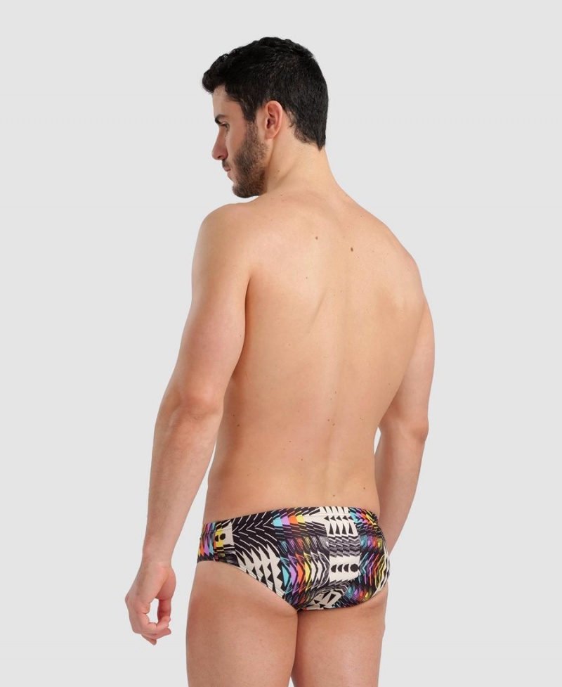 Noir Multicolore Slip de Bain Arena Allover - MRA-5946565