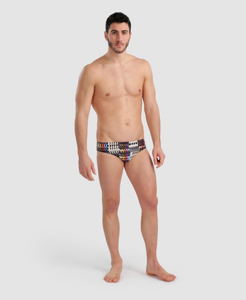 Noir Multicolore Slip de Bain Arena Allover - MRA-5946565