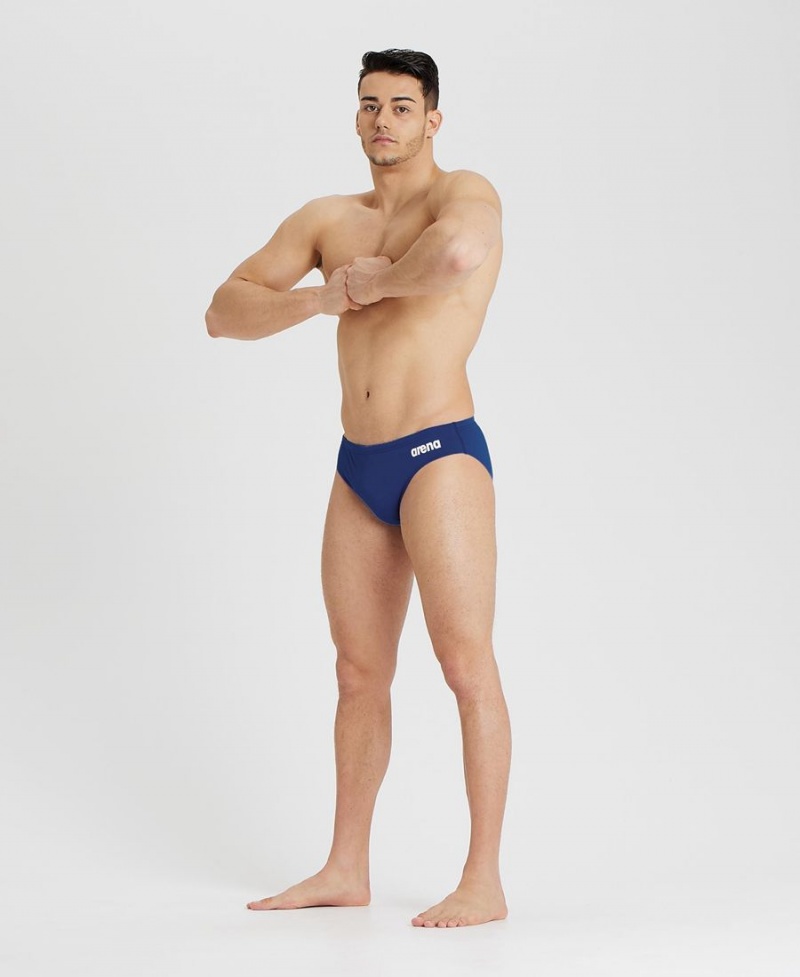 Bleu Marine Blanche Slip de Bain Arena Team Solid - LCW-8182202