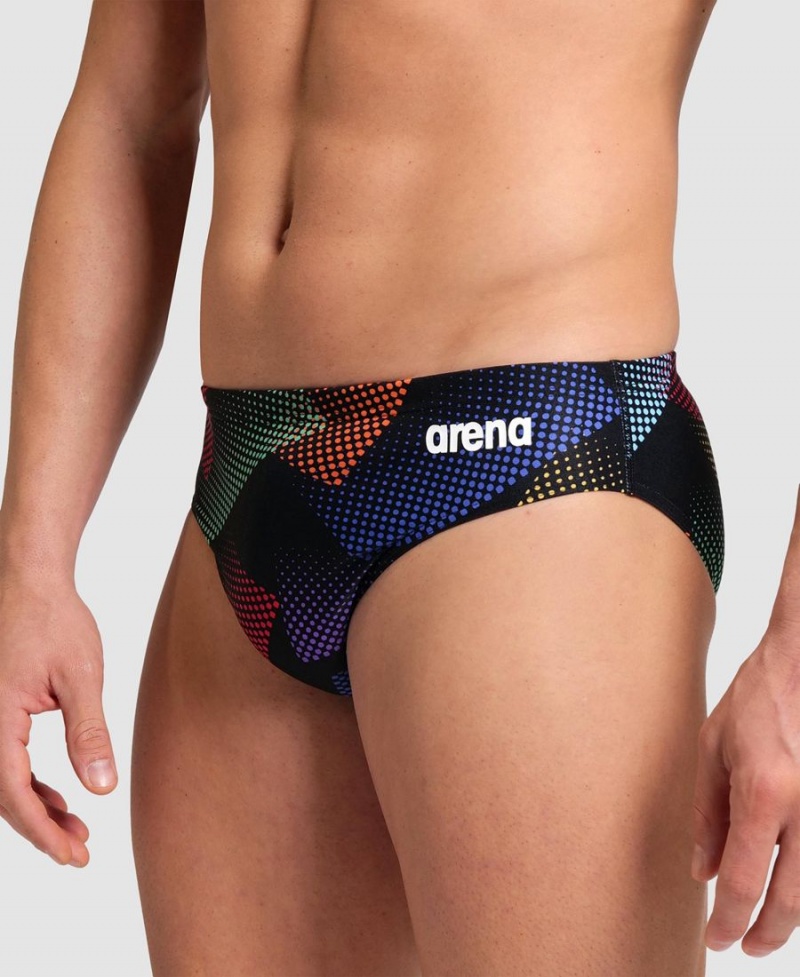 Noir Multicolore Slip de Bain Arena Halftone - MVU-6848959