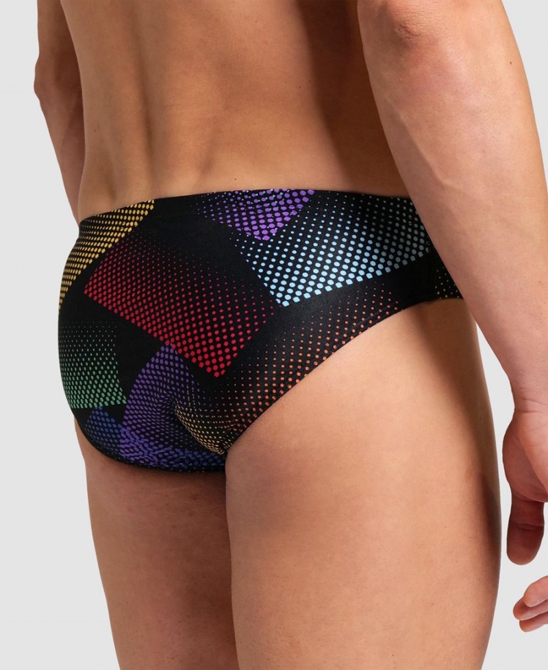 Noir Multicolore Slip de Bain Arena Halftone - MVU-6848959