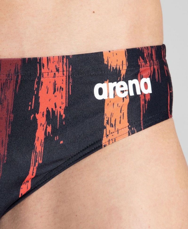 Noir Rouge Slip de Bain Arena Team Painted Stripes - YEE-1789902