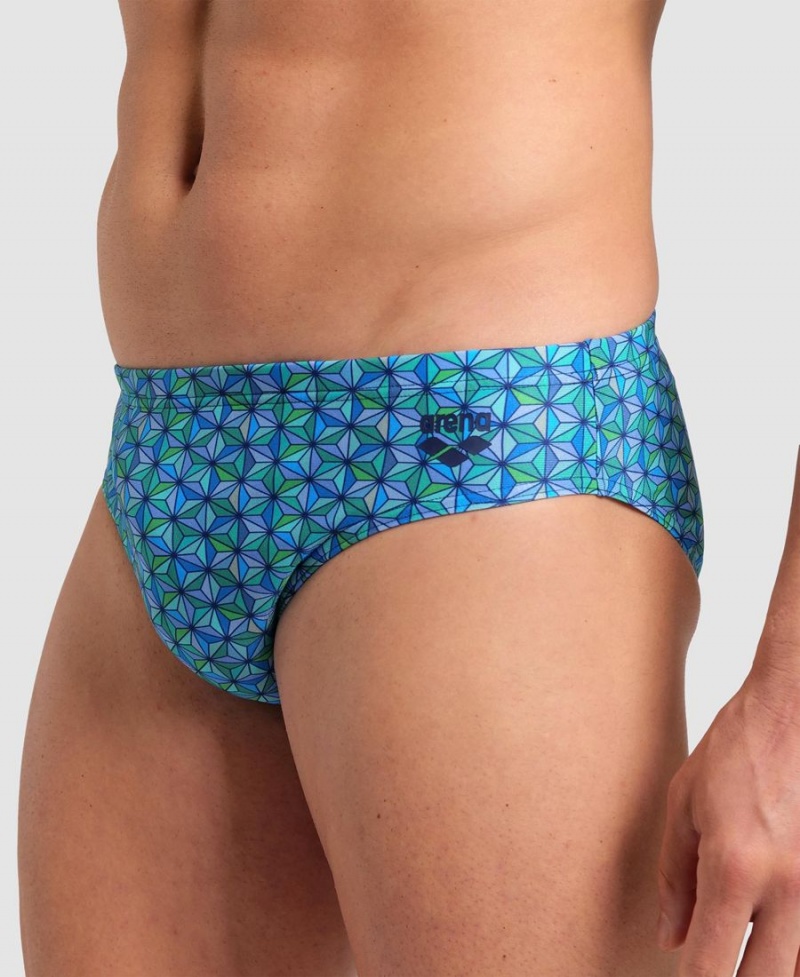 Turquoise Multicolore Slip de Bain Arena Starfish - QMI-0247360