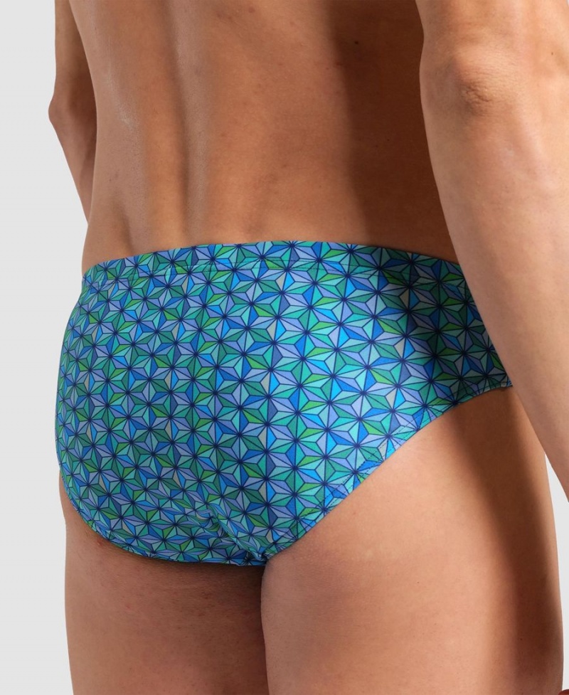 Turquoise Multicolore Slip de Bain Arena Starfish - QMI-0247360