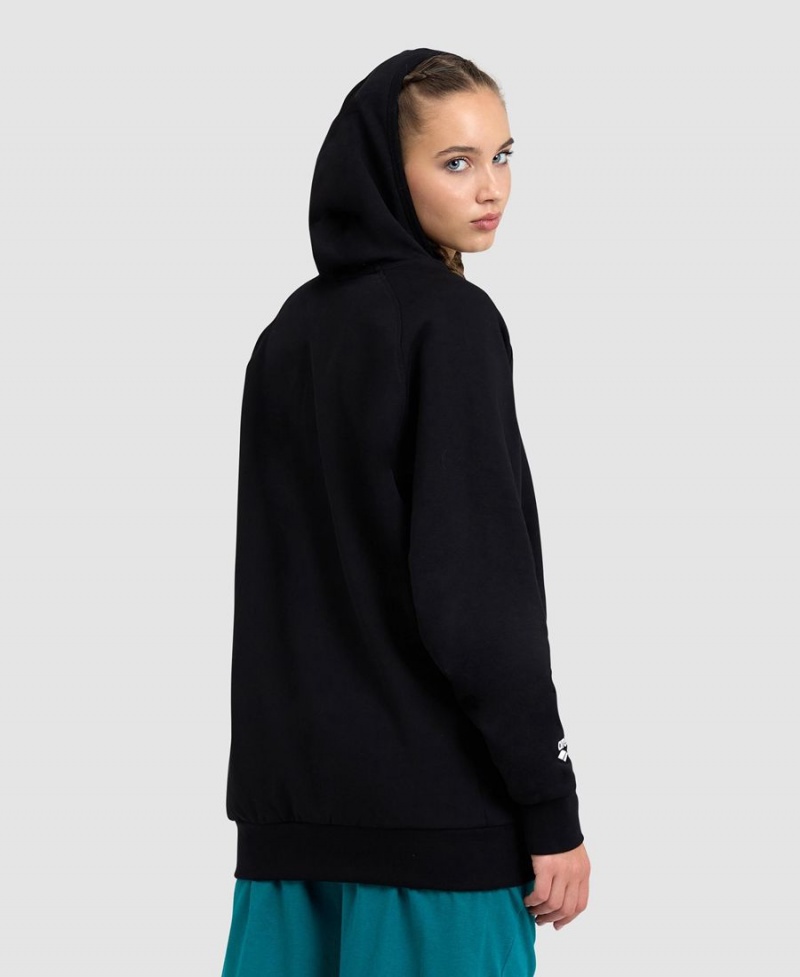 Noir Sweatshirt Arena Logo Encapuchonné - SPU-0567846