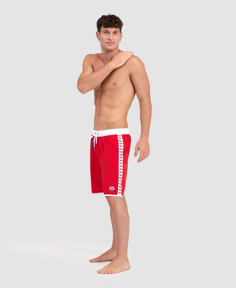 Rouge Blanche Short Arena Icons Team Stripe Bermuda - IOG-9521097