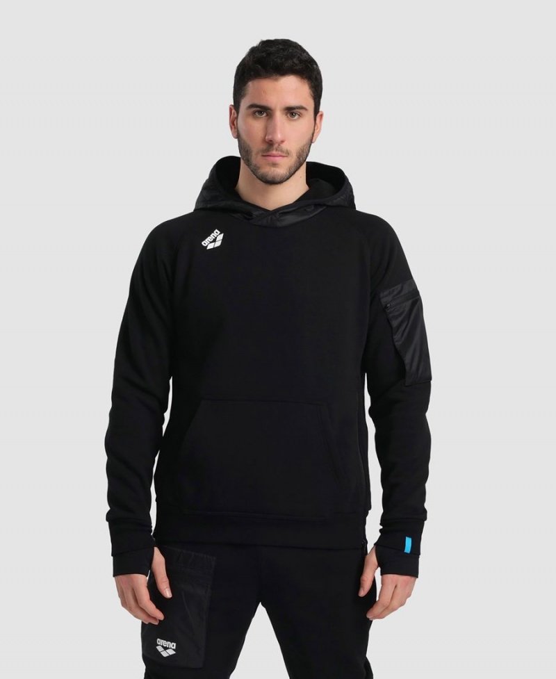 Noir Sweatshirt Arena Encapuchonné Tech - QAT-4267128