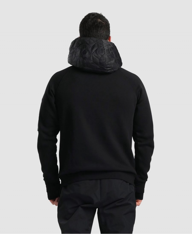 Noir Sweatshirt Arena Encapuchonné Tech - QAT-4267128