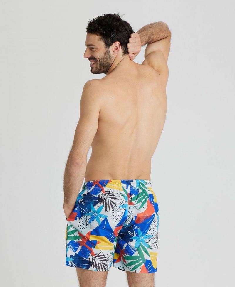 Blanche Multicolore Short Arena Allover Print Beach - UMF-6803791