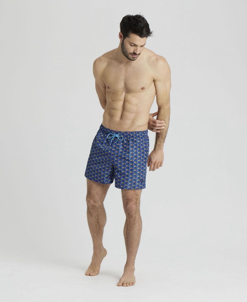 Bleu Marine Multicolore Short Arena Allover Beach - KFY-2561706