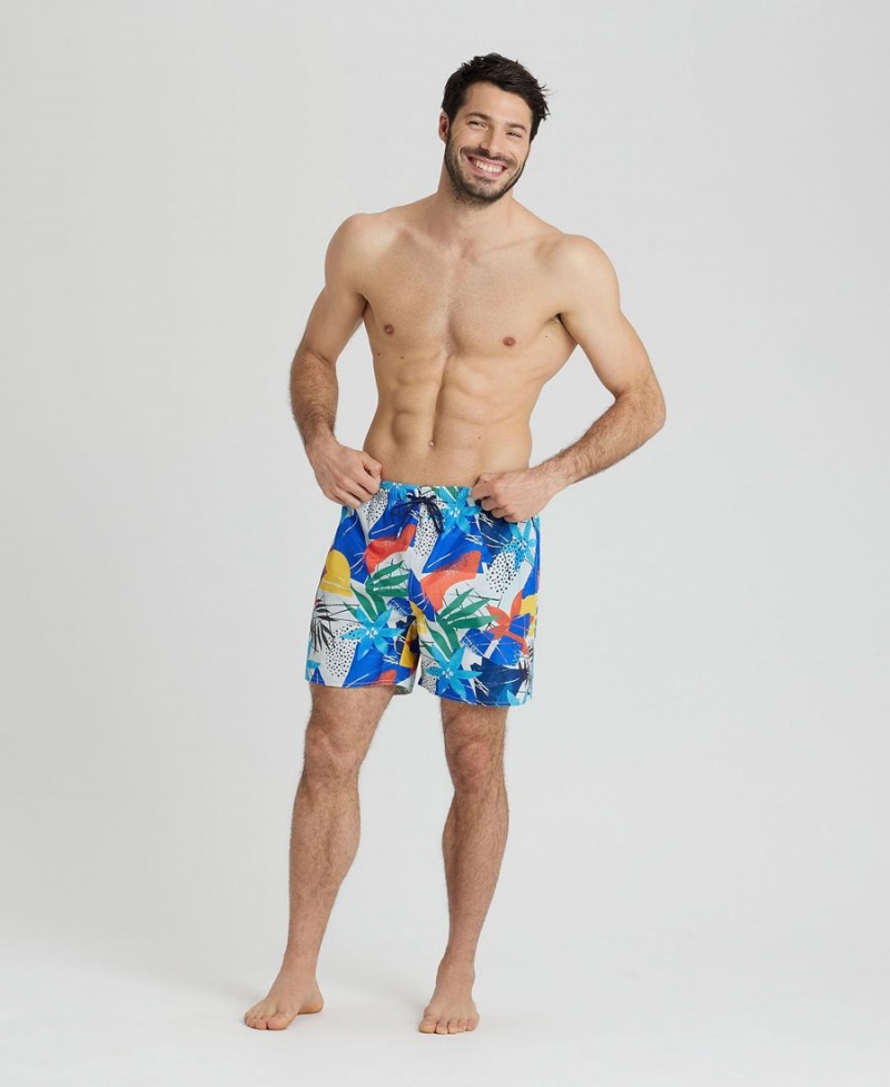 Blanche Multicolore Short Arena Allover Print Beach - UMF-6803791