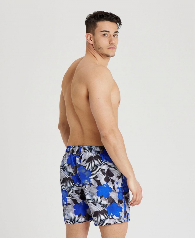 Bleu Multicolore Short Arena Allover Print Beach - SFV-2910345