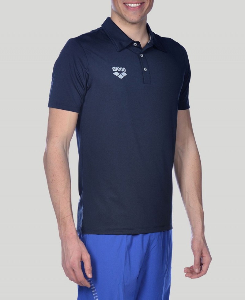 Bleu Marine Polo Arena Team Line Tech Corta Sleeve - SFM-9431376