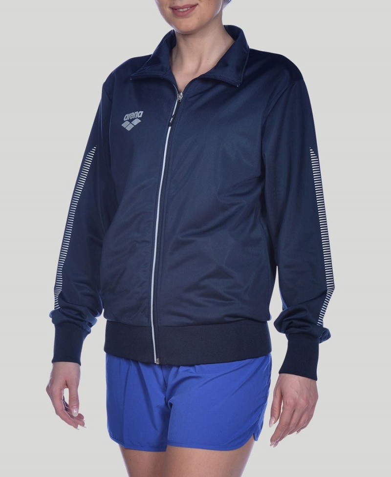 Bleu Marine Veste Arena Team Line Tricoté Poly - ANL-0369095