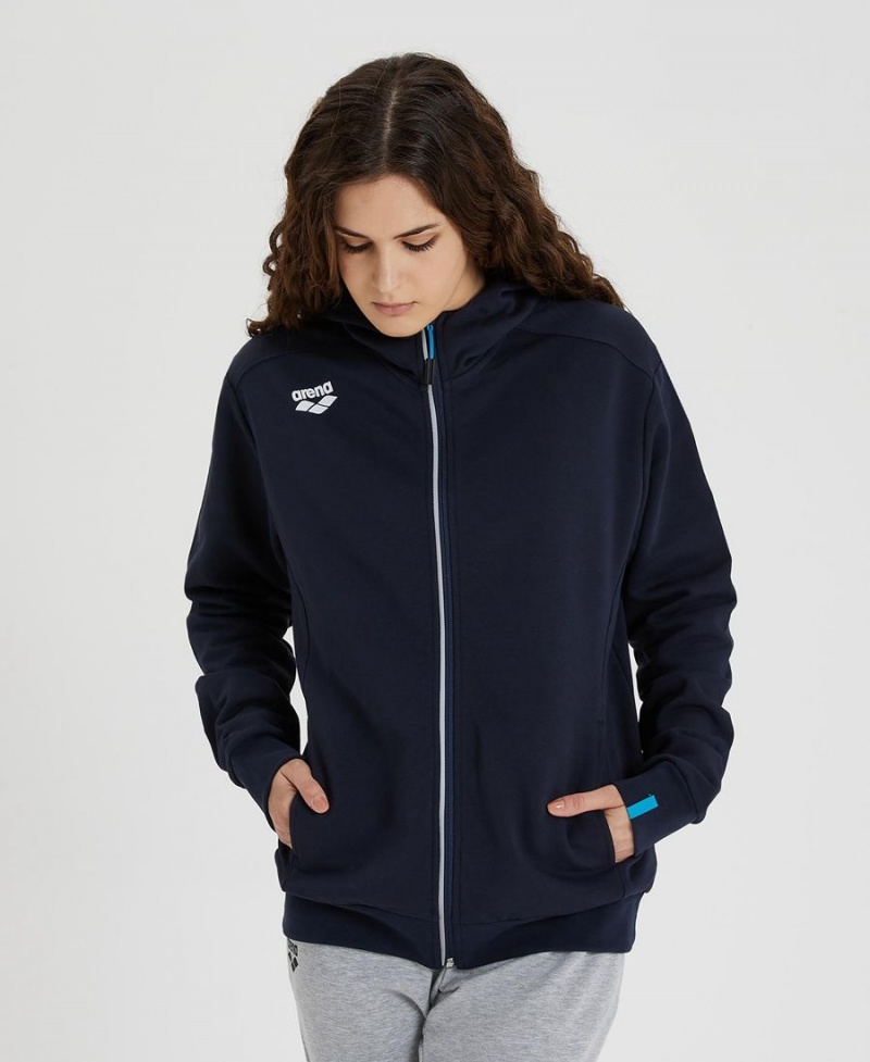 Bleu Marine Veste Arena Team Encapuchonné Panel - JHI-2624766