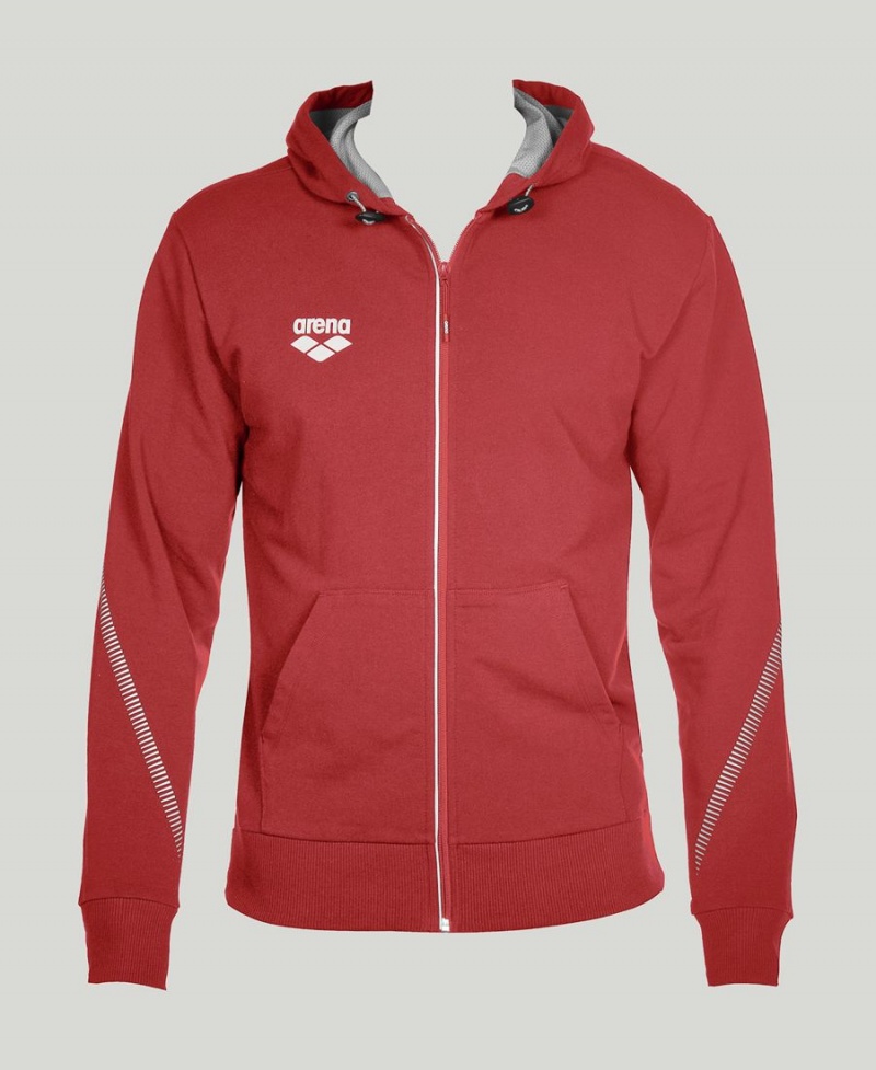 Rouge Veste Arena Team Line Encapuchonné - JEN-0452363