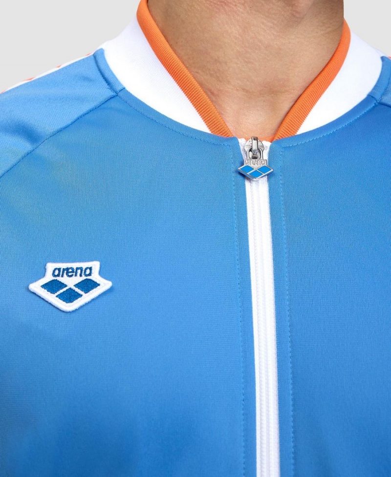 Bleu Blanche Orange Veste Arena Relax IV Team Full-Zip - HJN-6883636