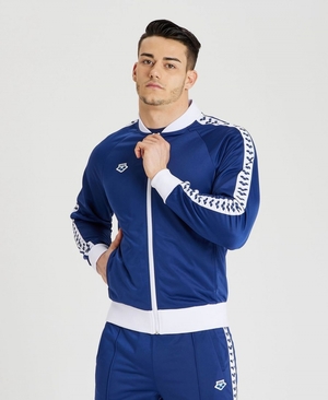 Bleu Marine Blanche Veste Arena Relax IV Team Full-Zip - COZ-3532423