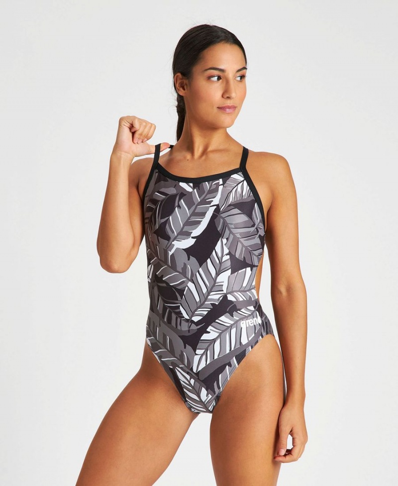 Noir Multicolore Maillot de Bain Arena Tropicals Challenge Back - EHM-8532815