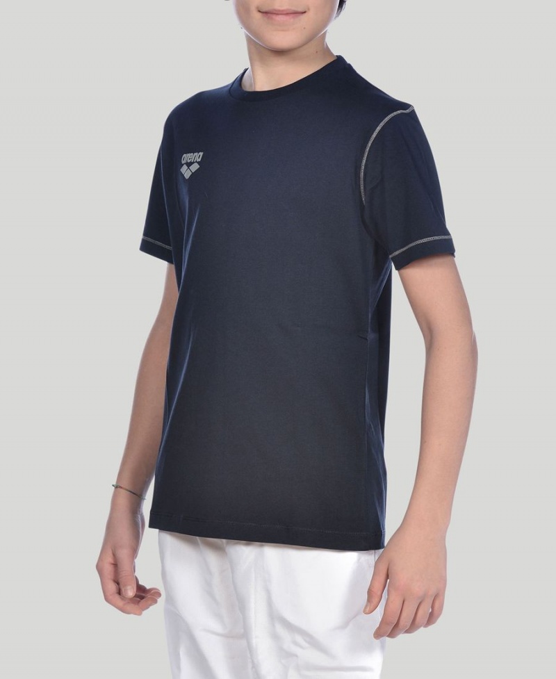 Bleu Marine T-Shirt Arena Youth Team Line Corta Sleeve - HFS-6418419