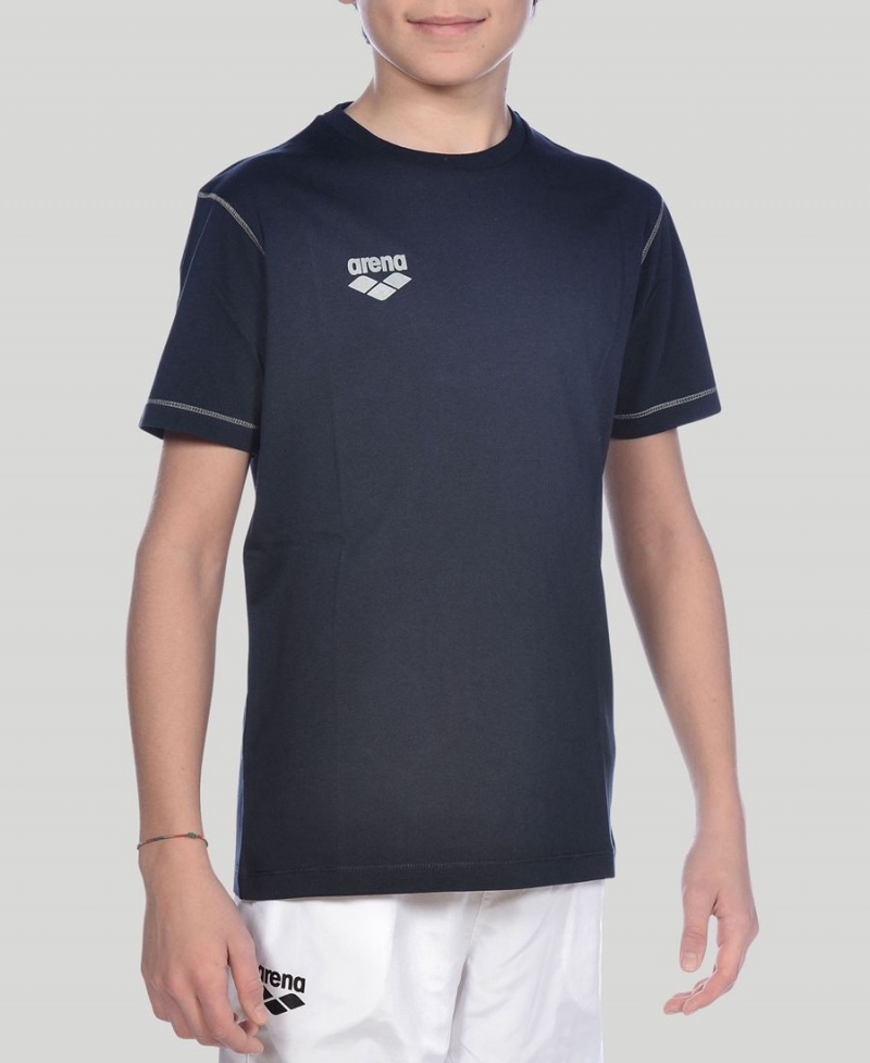 Bleu Marine T-Shirt Arena Youth Team Line Corta Sleeve - HFS-6418419