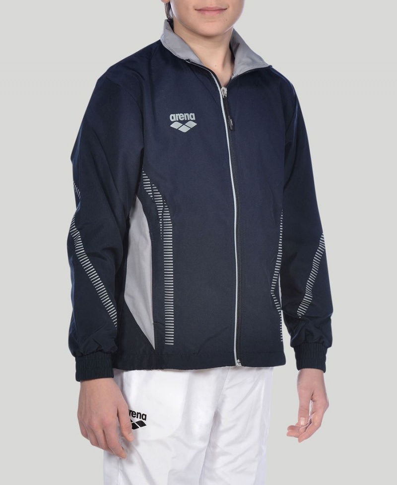 Bleu Marine Veste Arena Youth Team Line Warm-Up - HSE-2851049