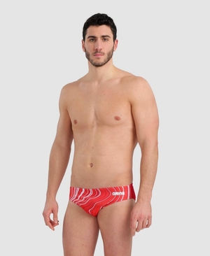 Rouge Multicolore Slip de Bain Arena Marbled - ANR-4352800