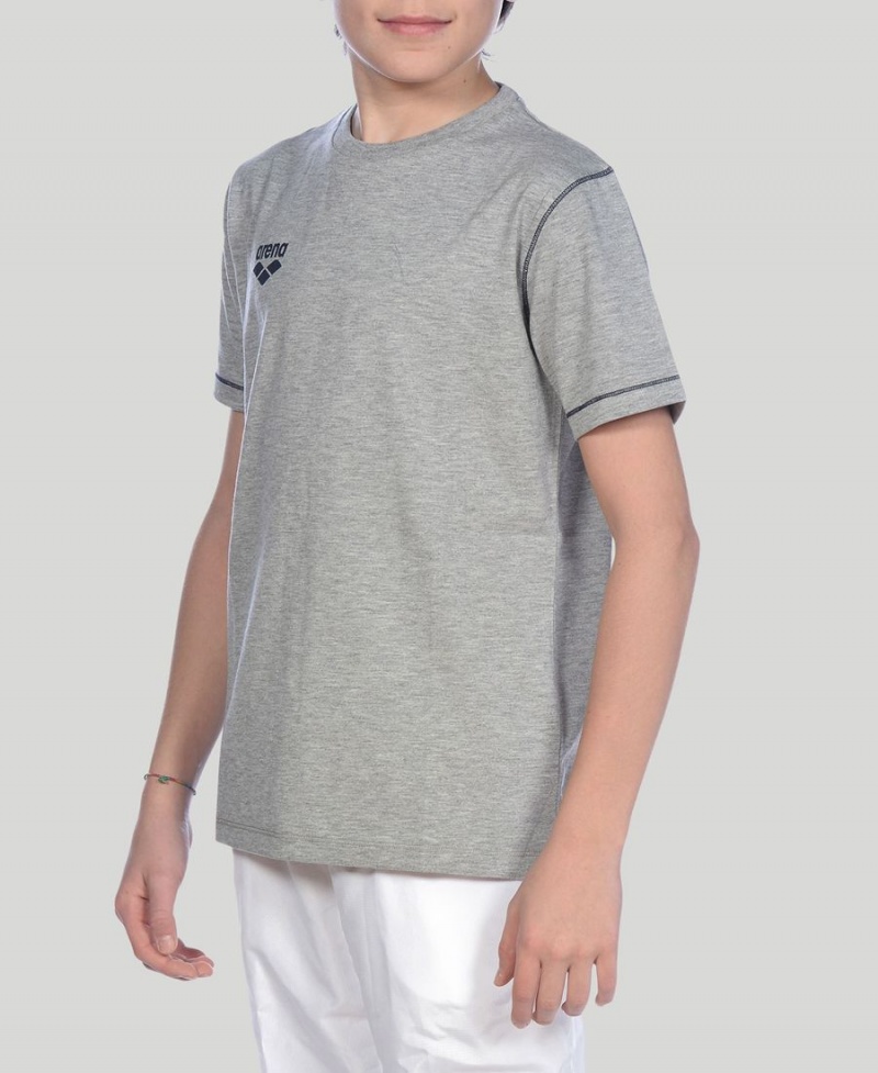 Grise T-Shirt Arena Youth Team Line Corta Sleeve - ZIK-9629945