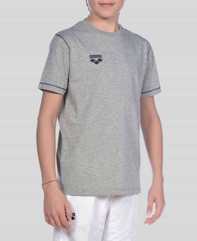 Grise T-Shirt Arena Youth Team Line Corta Sleeve - ZIK-9629945