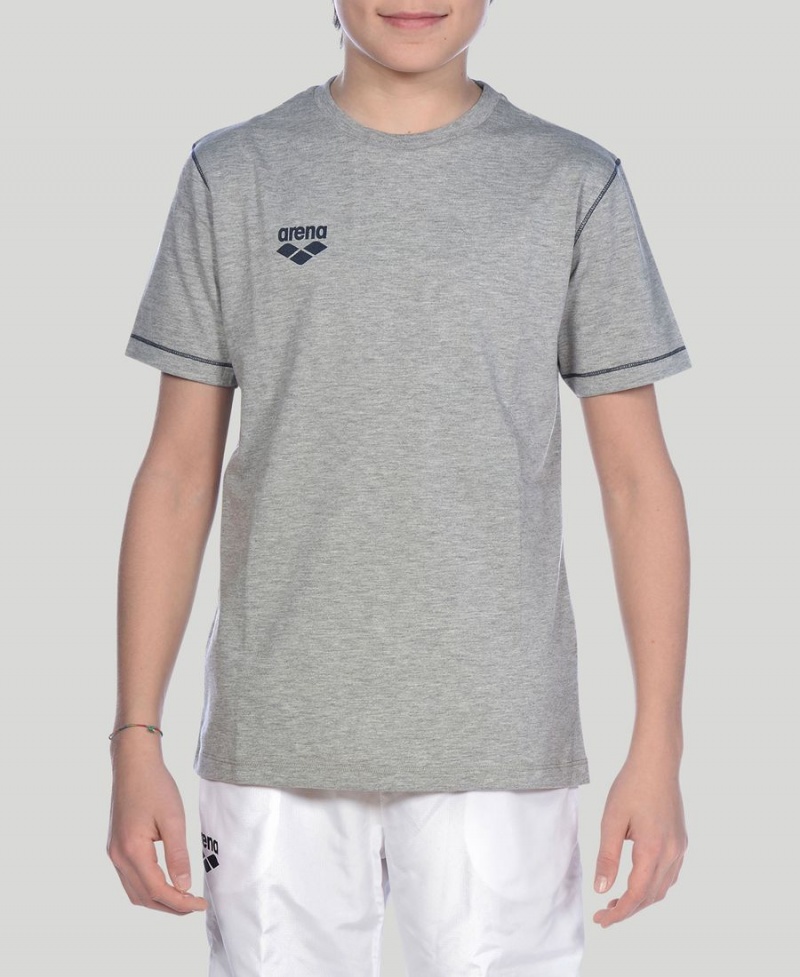 Grise T-Shirt Arena Youth Team Line Corta Sleeve - ZIK-9629945