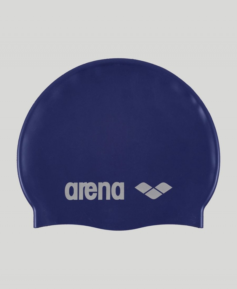 Bleu Marine Bonnet de Bain Arena Classiche Silicone - WUF-1152474