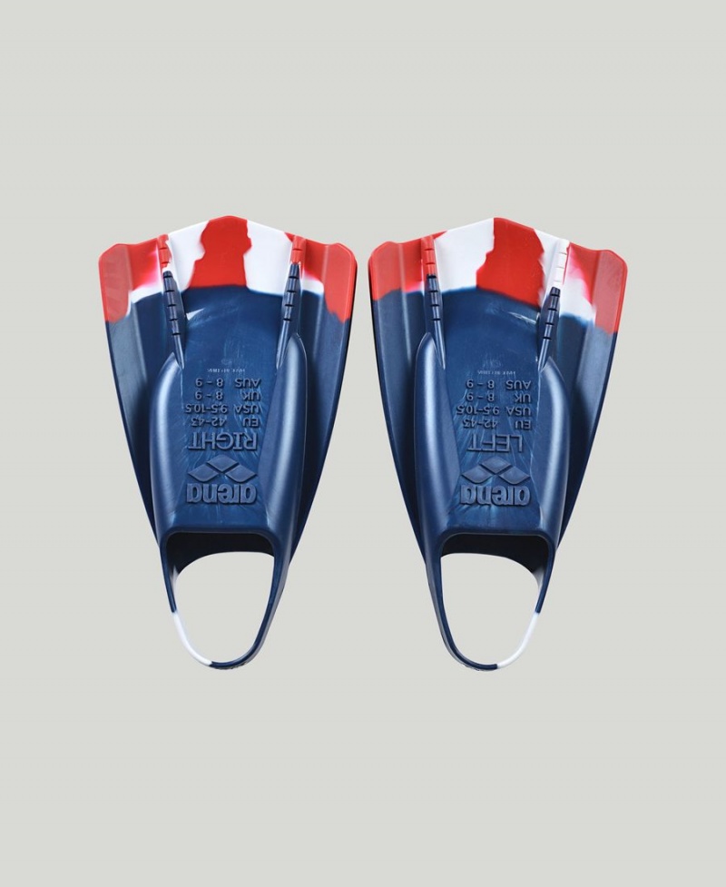 Bleu Marine Rouge Blanche Palmes Arena Powerfin Pro Team Colors - GYR-6462373